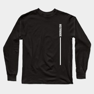 Minimalism design by Minimal DM (Vertical white version) Long Sleeve T-Shirt